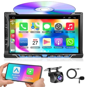 7 Inch Double Din Car Radio Stereo with CD/DVD Player Carplay&Android Auto 7 Inch Double Din Car Radio Stereo with CD/DVD Player Carplay&Android Auto
