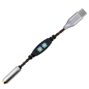 okcsc Type C Male to 4.4mm Female Adjuster Conversion Cable, 8 Cores OFC Earphone Jack Converter, Low Frequency Adjustment, Adjustable ResistanceSuitable for Earphones, Headphones, Amplifiers, Audio okcsc Type C Male to 4.4mm Female Adjuster Conversion Cable, 8 Cores OFC Earphone Jack Converter, Low Frequency Adjustment, Adjustable ResistanceSuitable for Earphones, Headphones, Amplifiers, Audio
