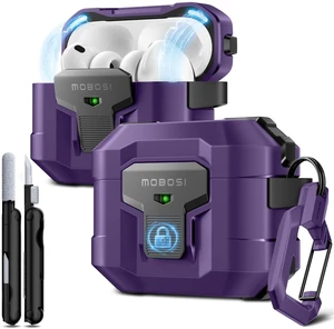 MOBOSI for AirPods Pro 3 Case 2025 with Drop-Proof Lock, Purple MOBOSI for AirPods Pro 3 Case 2025 with Drop-Proof Lock, Purple