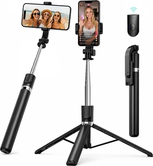 DUCLUS 67" Phone Tripod & Selfie Stick, Extendable Cell Phone Tripod Stand with Wireless Remote, 360 Rotation Portable Tripod for iPhone Android, Video Recording, Vlogging, Live Streaming DUCLUS 67" Phone Tripod & Selfie Stick, Extendable Cell Phone Tripod Stand with Wireless Remote, 360 Rotation Portable Tripod for iPhone Android, Video Recording, Vlogging, Live Streaming