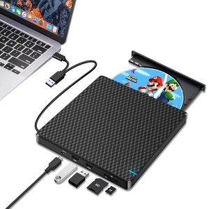 Guamar External CD/DVD Drive for Laptop: USB C CD Burner Portable DVD Player Reader for Mac MacBook PC Windows 11 with SD/TF Slot/2 USB Ports Plug & Play (Black) Guamar External CD/DVD Drive for Laptop: USB C CD Burner Portable DVD Player Reader for Mac MacBook PC Windows 11 with SD/TF Slot/2 USB Ports Plug & Play (Black)