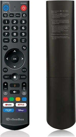 Genuine vSeeBox Bluetooth Voice Remote Control for V5 Pro, V3 Pro, V3 Plus, V1 Max & Elite Genuine vSeeBox Bluetooth Voice Remote Control for V5 Pro, V3 Pro, V3 Plus, V1 Max & Elite