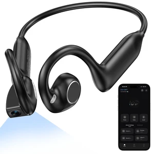 BEARTAIN E12 Bone Conduction Headphones with Camera, Hand-Free POV Camera Headphones, AI Functions, IP54 Waterproof, Bluetooth Open-Ear Wireless Sports Headset for Running Cycling with APP BEARTAIN E12 Bone Conduction Headphones with Camera, Hand-Free POV Camera Headphones, AI Functions, IP54 Waterproof, Bluetooth Open-Ear Wireless Sports Headset for Running Cycling with APP