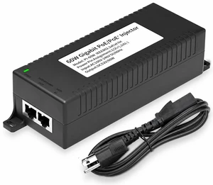 60W Gigabit PoE++ Injector, 48V PoE Power Supply Adapter, IEEE802.3af/at/bt 60W Gigabit PoE++ Injector, 48V PoE Power Supply Adapter, IEEE802.3af/at/bt