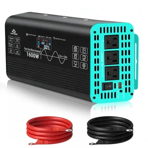 1600W Pure Sine Wave Inverter 12V/24V Auto-Detect LCD for RV,Truck,Off-Grid 1600W Pure Sine Wave Inverter 12V/24V Auto-Detect LCD for RV,Truck,Off-Grid