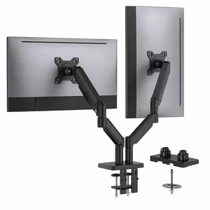 Heavy Duty Dual Monitor Arm Desk Mount Gas Spring for 13-32 Inch Screens Heavy Duty Dual Monitor Arm Desk Mount Gas Spring for 13-32 Inch Screens