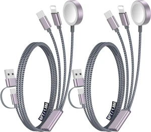 2Pack Travel Essentials for Apple Watch Charger,3-in-2 Multi Charging Cable 2Pack Travel Essentials for Apple Watch Charger,3-in-2 Multi Charging Cable