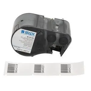 Brady M-125-461 Polyester B-461 Black on White/Clear Label Maker Cartridge, 1-3/4" Width x 1" Height, For BMP51/BMP53 Printers Brady M-125-461 Polyester B-461 Black on White/Clear Label Maker Cartridge, 1-3/4" Width x 1" Height, For BMP51/BMP53 Printers