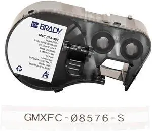 Brady Nylon Cloth Label Tape for Label Printer BMP41/BMP51/BMP53/M511 - Self Adhesive Printer Labels - Black on White (9,53 mm (W) x 4,88 m (L)) - M4C-375-499 Brady Nylon Cloth Label Tape for Label Printer BMP41/BMP51/BMP53/M511 - Self Adhesive Printer Labels - Black on White (9,53 mm (W) x 4,88 m (L)) - M4C-375-499