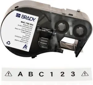 Brady Reflective Tape Label Tape for Label Printer BMP41/BMP51/BMP53/M511 - Self Adhesive Printer Labels - Black on White (19,05 mm (W) x 6,10 m (L)) - M4C-750-584 Brady Reflective Tape Label Tape for Label Printer BMP41/BMP51/BMP53/M511 - Self Adhesive Printer Labels - Black on White (19,05 mm (W) x 6,10 m (L)) - M4C-750-584