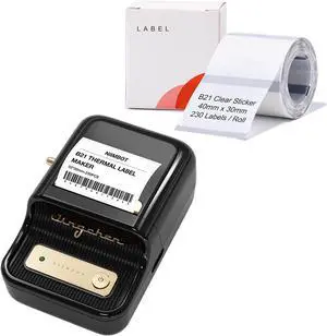 NIIMBOT B21 Label Maker with 1Pack 50x30mm Label, and 1pack 40×30mm Clear Label NIIMBOT B21 Label Maker with 1Pack 50x30mm Label, and 1pack 40×30mm Clear Label