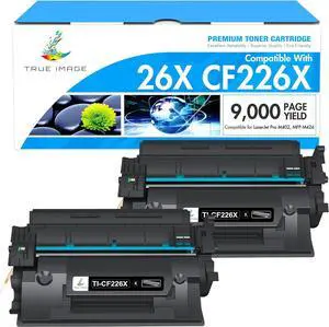 True Image Compatible Toner Cartridge Replacement for HP 26X CF226X 26A CF226A HP Laserjet Pro M402n M402 M426fdn M426fdw (Black, 2-Pack) True Image Compatible Toner Cartridge Replacement for HP 26X CF226X 26A CF226A HP Laserjet Pro M402n M402 M426fdn M426fdw (Black, 2-Pack)