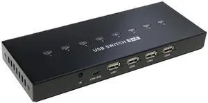 USB2.0 Manual Switcher Hubs Printer Sharing Device 8 in 4 Out USB Selectors KVM Hubs Adapter USB Switching Selectors USB2.0 Manual Switcher Hubs Printer Sharing Device 8 in 4 Out USB Selectors KVM Hubs Adapter USB Switching Selectors