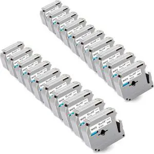 Labelwell 20-Pack M-K231s Label Tape 12mm 0.47 Inch White Replacement Labelwell 20-Pack M-K231s Label Tape 12mm 0.47 Inch White Replacement