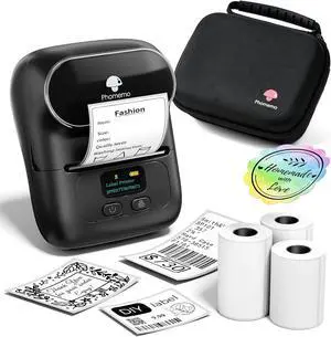 Phomemo M110 Label Maker with 3 Tapes and Bag, Portable Thermal Printer Phomemo M110 Label Maker with 3 Tapes and Bag, Portable Thermal Printer