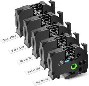 5 Pack Compatible for Ptouch Etching Stencil Tape STE-161 STE161 ST-161 ST161 36mm 1.4 inch Etched Label Tapes for PT-9200PC PT-9400 PT-9500PC PT-9600 Label Maker 5 Pack Compatible for Ptouch Etching Stencil Tape STE-161 STE161 ST-161 ST161 36mm 1.4 inch Etched Label Tapes for PT-9200PC PT-9400 PT-9500PC PT-9600 Label Maker