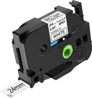 NineLeaf 40 Pack 24mm Label Tape Compatible for Brother P-Touch TZe-FX251 24mm 0.94'' Flexible-ID Laminated White TZ-FX251 Black on White TZe TZ Tape for Ptouch Label Maker PT-D600 D610BT P700 P710BT NineLeaf 40 Pack 24mm Label Tape Compatible for Brother P-Touch TZe-FX251 24mm 0.94'' Flexible-ID Laminated White TZ-FX251 Black on White TZe TZ Tape for Ptouch Label Maker PT-D600 D610BT P700 P710BT
