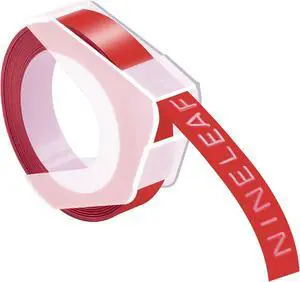 NineLeaf 40 Pack Compatible for Dymo 520102 9mm 3D Embossing Label Maker Tape 3/8'' White on Red 3D Plastic Labels for Organizer Xpress Pro, MoTEX E101 E404, Office Mate II NineLeaf 40 Pack Compatible for Dymo 520102 9mm 3D Embossing Label Maker Tape 3/8'' White on Red 3D Plastic Labels for Organizer Xpress Pro, MoTEX E101 E404, Office Mate II