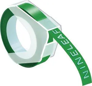 NineLeaf 40 Pack Compatible for Dymo 520103 9mm 3D Embossing Label Maker Tape 3/8'' White on Green 3D Plastic Labels for Organizer Xpress Pro, MoTEX E101 E404, Office Mate II NineLeaf 40 Pack Compatible for Dymo 520103 9mm 3D Embossing Label Maker Tape 3/8'' White on Green 3D Plastic Labels for Organizer Xpress Pro, MoTEX E101 E404, Office Mate II
