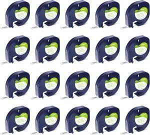 Cruxer 20 Pack Replacement for 91330 Letra Tag Refills Tape 12mm x 4m (1/2" x 13') Black Letters on White Paper Label Tape Compatible with 200B LT100H LT100T QX50 Label Maker for Home Office School Cruxer 20 Pack Replacement for 91330 Letra Tag Refills Tape 12mm x 4m (1/2" x 13') Black Letters on White Paper Label Tape Compatible with 200B LT100H LT100T QX50 Label Maker for Home Office School