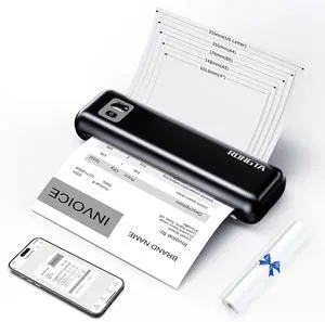 Rongta Portable Printer Wireless for Travel, F82 Inkless Bluetooth Thermal Printers, Compatible with iOS, Android, Laptop, Support 8.5"x11" US Letter&A4 for Office, Home, Car (Black) Rongta Portable Printer Wireless for Travel, F82 Inkless Bluetooth Thermal Printers, Compatible with iOS, Android, Laptop, Support 8.5"x11" US Letter&A4 for Office, Home, Car (Black)