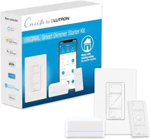 Lutron P-BDG-PKG1W Caseta Wireless Dimmer Kit with Smart Bridge, White Lutron P-BDG-PKG1W Caseta Wireless Dimmer Kit with Smart Bridge, White