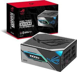 ASUS ROG Thor 1000W Platinum III PSU (80 Plus Platinum Certified, ATX 3.1, GaN MOSFET, GPU-First Intelligent Voltage Stabilizer, Magnetic OLED Display, Turbo Mode, 10-Year Warranty) ASUS ROG Thor 1000W Platinum III PSU (80 Plus Platinum Certified, ATX 3.1, GaN MOSFET, GPU-First Intelligent Voltage Stabilizer, Magnetic OLED Display, Turbo Mode, 10-Year Warranty)
