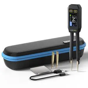 FNIRSI LCR-ST1 10kHz LCR Meter Tweezers, Smart SMD Component Tester | Auto Recognition, D/Z/Q/R ESR, Data Export, for Capacitance Resistance Inductance Diode Continuity Electronics Circuit Board FNIRSI LCR-ST1 10kHz LCR Meter Tweezers, Smart SMD Component Tester | Auto Recognition, D/Z/Q/R ESR, Data Export, for Capacitance Resistance Inductance Diode Continuity Electronics Circuit Board