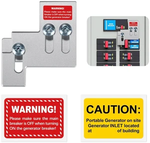 Generator Interlock Kit for Square D QO or Homeline 100 or 125 Amp Panels, 3/4 to 7/8 Inches Spacing, Silver Generator Interlock Kit for Square D QO or Homeline 100 or 125 Amp Panels, 3/4 to 7/8 Inches Spacing, Silver