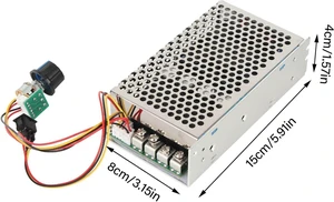 3000W 10-50V 60A PWM DC Motor Speed Controller for Car Fan, Blower & Treadmill 3000W 10-50V 60A PWM DC Motor Speed Controller for Car Fan, Blower & Treadmill