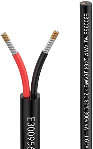 16gauge Wire 16/2 Electrical Wire 2 Conductor Extension Cable 50 Foot UL2464 DC 5V/12V/24V/300V 16 AWG Oxygen Free Stranded Tinned Copper Wire Low Voltage Cable for LED Lamps Automotive 16gauge Wire 16/2 Electrical Wire 2 Conductor Extension Cable 50 Foot UL2464 DC 5V/12V/24V/300V 16 AWG Oxygen Free Stranded Tinned Copper Wire Low Voltage Cable for LED Lamps Automotive
