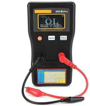 ESR Capacitance Meter, MESR-100 V2 Auto Ranging in Circuit ESR LCR Meter Capacitor/Low Ohm Meter Up to 0.01 to 100R ESR Capacitance Meter, MESR-100 V2 Auto Ranging in Circuit ESR LCR Meter Capacitor/Low Ohm Meter Up to 0.01 to 100R