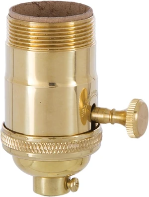 B&P Lamp 3-Way Heavy Duty, Turned Brass Socket, Polished & Lacquered Finish B&P Lamp 3-Way Heavy Duty, Turned Brass Socket, Polished & Lacquered Finish