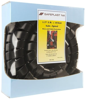 Pre-Cut Spiral Wrap Hose Protector, 2.0 OD, 10' Length, Black Pre-Cut Spiral Wrap Hose Protector, 2.0 OD, 10' Length, Black
