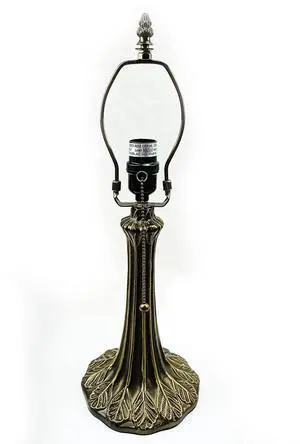 Tiffany Lamp Holder, Antique Brass Alloy, 1-Zipper E26 Socket, Button Switch Wire, NA0013 Tiffany Lamp Holder, Antique Brass Alloy, 1-Zipper E26 Socket, Button Switch Wire, NA0013