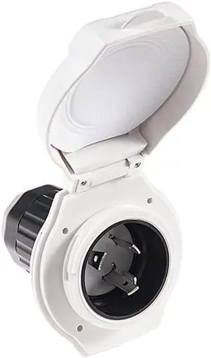 RV 30 Amp Power Inlet Replacement,NEMA L5-30P Twist Lock Shore Plug with Green Light Indicator and Foam Weather Seal for Camper Trailer Motorhome and Van Conversion,Rated for 30A 125V RV 30 Amp Power Inlet Replacement,NEMA L5-30P Twist Lock Shore Plug with Green Light Indicator and Foam Weather Seal for Camper Trailer Motorhome and Van Conversion,Rated for 30A 125V