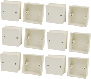 Aexit 86mm x Control Electrical 86mm x 40mm Square Design PVC Switch Pattress Back Box 12pcs Aexit 86mm x Control Electrical 86mm x 40mm Square Design PVC Switch Pattress Back Box 12pcs