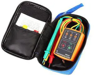 1 Set Portable Sequence Tester -852B 60V~600V AC 3-Phase Sequence Order Rotation Indicator Tester 20Hz-400Hz 1 Set Portable Sequence Tester -852B 60V~600V AC 3-Phase Sequence Order Rotation Indicator Tester 20Hz-400Hz