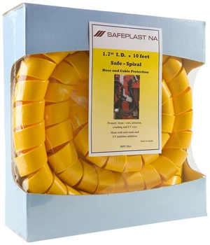 Pre-Cut Spiral Wrap Hose Protector, 2.0" OD, 10' Length, Yellow Pre-Cut Spiral Wrap Hose Protector, 2.0" OD, 10' Length, Yellow