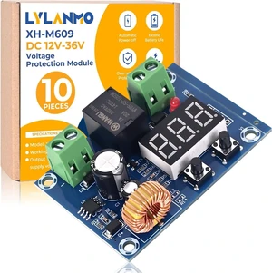 10PCS DC Voltage Protection Digital Low Voltage Protector Disconnecting Switch Cut-Off Over-Discharge Protection Module for 12-36V Lead Acid Lithium Battery 10PCS DC Voltage Protection Digital Low Voltage Protector Disconnecting Switch Cut-Off Over-Discharge Protection Module for 12-36V Lead Acid Lithium Battery