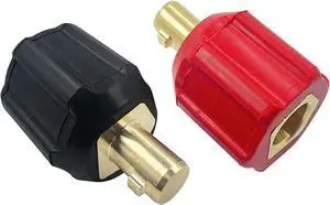 05335 Solder Wire Adapter Set, Dinse Type Machine Plug Connector, Connect Lenco or Tweco Style LC40 Male to Dinse Style Female, Includes 1 Red and 1 Black Adapter, 05335 Solder Wire Adapter Set, Dinse Type Machine Plug Connector, Connect Lenco or Tweco Style LC40 Male to Dinse Style Female, Includes 1 Red and 1 Black Adapter,