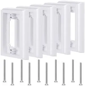 Kanayu 5 Pieces 4/5" Single Gang Electrical Box Extender UL Listed, Receptacle Extenders for Electrical Box and Power Socket Switch, White Kanayu 5 Pieces 4/5" Single Gang Electrical Box Extender UL Listed, Receptacle Extenders for Electrical Box and Power Socket Switch, White