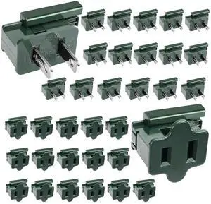 32PCS SPT-1 Christmas Female and Male Slip Plug Electrical_Vampire Plugs Zip Plug Green Gilbert Plugs for Christmas Holiday Lighting,16 Female and 16 Male 32PCS SPT-1 Christmas Female and Male Slip Plug Electrical_Vampire Plugs Zip Plug Green Gilbert Plugs for Christmas Holiday Lighting,16 Female and 16 Male