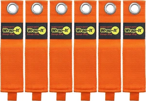 Heavy-Duty Wrap-It Storage Straps - 17-inch (6-Pack) Blaze Orange - Garage Organizer and Extension Cord Hanger for Garage Storage Ideas as an Electric Cord Holder with Garage Gadgets Heavy-Duty Wrap-It Storage Straps - 17-inch (6-Pack) Blaze Orange - Garage Organizer and Extension Cord Hanger for Garage Storage Ideas as an Electric Cord Holder with Garage Gadgets