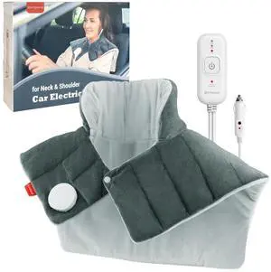 Car Electric Blanket for Neck and Shoulder, Comfytemp Heated Car Blanket with 3 Heat Settings 2H Auto-Off, Heated Neck Shoulder Wrap for Soothing Warmth, 12V/24V Heated Throw Blanket for Car, Camping Car Electric Blanket for Neck and Shoulder, Comfytemp Heated Car Blanket with 3 Heat Settings 2H Auto-Off, Heated Neck Shoulder Wrap for Soothing Warmth, 12V/24V Heated Throw Blanket for Car, Camping