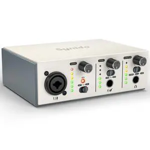 Synido USB C Audio Interface for Recording Music, Streaming, Podcasting with XLR, Line Input, 24bit/48kHz, 48V Phantom Power, 2-channel, Silver Synido USB C Audio Interface for Recording Music, Streaming, Podcasting with XLR, Line Input, 24bit/48kHz, 48V Phantom Power, 2-channel, Silver