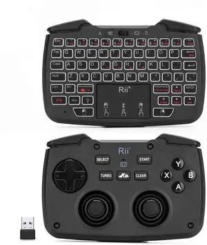 (Backlit Version)3 in 1 Multifunctional 2.4GHz Wireless Portable Game Controller 62-Key Rechargeable Keyboard Mouse Combo Turbo Vibration Function for PC/Raspberry pi2/Android TV Google/TV B (Backlit Version)3 in 1 Multifunctional 2.4GHz Wireless Portable Game Controller 62-Key Rechargeable Keyboard Mouse Combo Turbo Vibration Function for PC/Raspberry pi2/Android TV Google/TV B