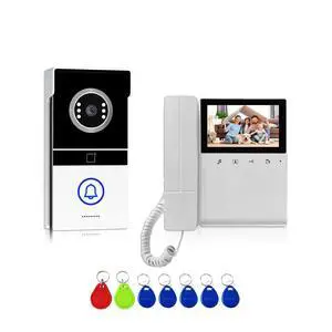 Xavhal Doorbell Camera with Monitor Kits, Wired Video Intercom System with 4.3 Inches Clear LCD Monitor IR Night Vision Outdoor Camera, Doorphone Telephone Style for Villa Home Office Apartment Xavhal Doorbell Camera with Monitor Kits, Wired Video Intercom System with 4.3 Inches Clear LCD Monitor IR Night Vision Outdoor Camera, Doorphone Telephone Style for Villa Home Office Apartment