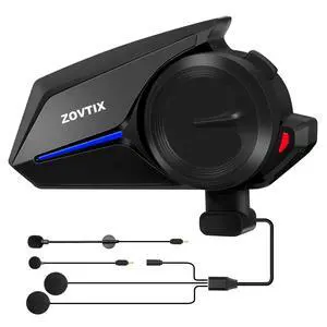 ZOVTIX Motorcycle Helmet Headset 2 Riders 500M Helmet Communication System S2 Intercom Headset with DSP&CVC Noise Cancellation/HiFi Sound/IP67/Wake up Siri-S2-Black-1 PC ZOVTIX Motorcycle Helmet Headset 2 Riders 500M Helmet Communication System S2 Intercom Headset with DSP&CVC Noise Cancellation/HiFi Sound/IP67/Wake up Siri-S2-Black-1 PC