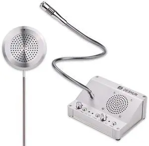 Window intercom, Window Speakers, Dual-Way Window Counter intercom Microphone, for The Business/Bank/Office/Hospital/Station/Catering/Ticket Window to Provide Communication Solutions Window intercom, Window Speakers, Dual-Way Window Counter intercom Microphone, for The Business/Bank/Office/Hospital/Station/Catering/Ticket Window to Provide Communication Solutions